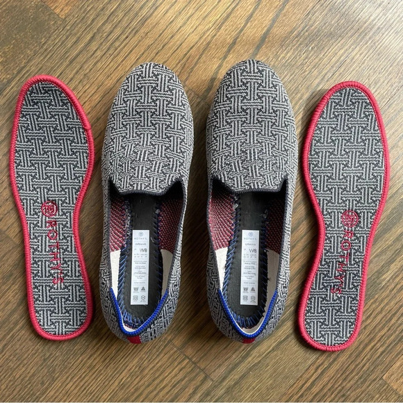 Retired Rothy’s Charcoal Grid Loafers - Picture 9 of 11